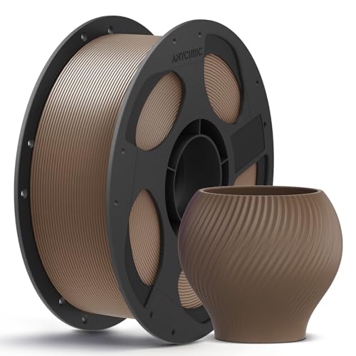 Image of ANYCUBIC PLA Plus (PLA+), 3D Printer Filament 1.75mm, High Toughness 3D Printing Filament, Dimensional Accuracy + /- 0.02mm, Print with Most FDM 3D Printers, 1KG Reusable Spool, Brown
