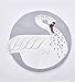ABREEZE Play Pad Swan Baby Round Rug Crawling Mat Crawl Cushion Air-Conditioned Rug for Kids Children Toddlers Bedroom Tummy Time Blanket