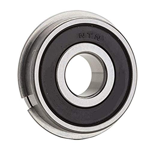 NTN Bearing 6203LLBNR Single Row Deep Groove Radial Ball Bearing, Non-Contact with Snap Ring, Normal Clearance, Steel Cage, 17 mm Bore ID, 40 mm OD, 12 mm Width, Double Sealed