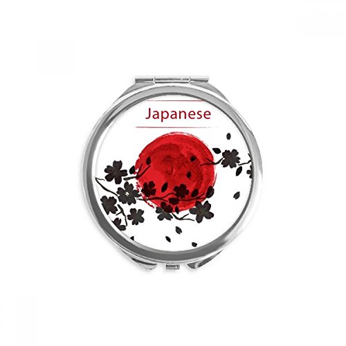 Miroir rond de poche peinture sakura : finis les reflets déformés