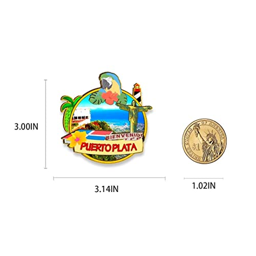 Imán Decorativo de Madera Puerto Plata Rep. Dominicana miniatura 3
