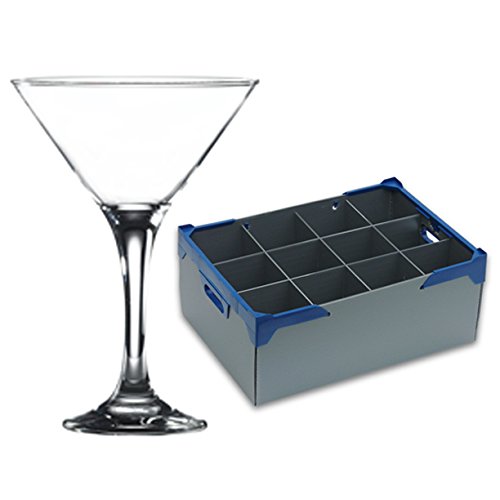 Buy Martini Glasses 17.5cl / 6oz and Glassware Storage Box (Glassjack