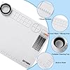 DIYDEC Silicone Craft Mat for Kids 20X16 Inch Large Painting Mat with Detachable Cup &10 Painting Brushes Silicone Art Mat for Adult DIY Gift Accessories (White) #3