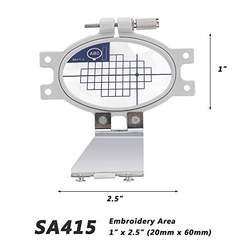 Image of Sew Tech Embroidery Hoop for Brother, 1x2.5in 20x60mm SA415 EF30 Frame | Fits PE150 PE150V PE170D PE180D PE190D PE200 Brother Embroidery Machine