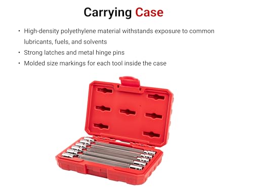 Image of TEKTON Long Ball End Hex Bit Socket Set, 11-Piece | SHB91320