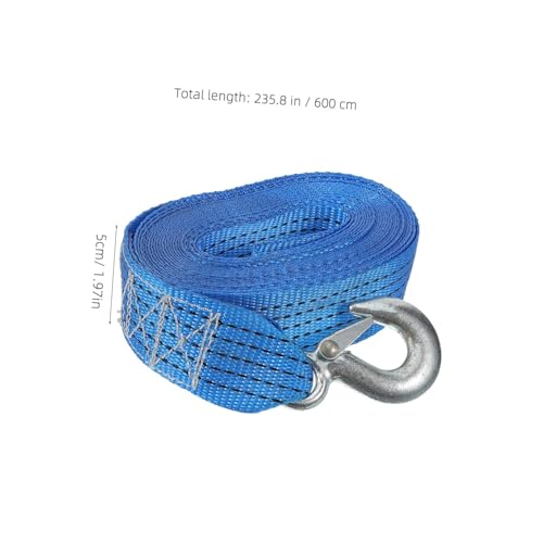 Sangle de remorquage en polyester bleu ultra-résistante pour charges lourdes - 2
