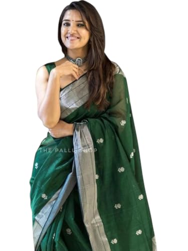 Image of Flosive Women's Cotton Saree With Blouse Piece