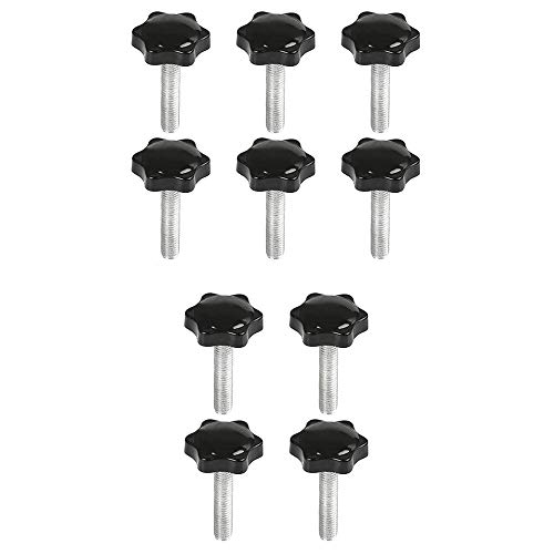 Tornillo de Sujeción de Rosca,10 Piezas Pomo de Estrella con Rosca,Rosca de Plástico de Estrella Tornillo,Tornillo de Apriete de la Perilla,Pomo Perilla de Sujeción,para Máquinas Herramienta(M4x40) Cover