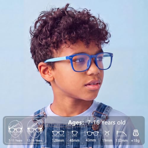 Image of EYEBUDDY Blue Light Glasses for Kids Boys Girls,Computer Gaming Bluelight Glasses,Fake Glasses for Ages 2-12