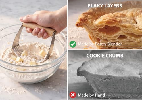 JODEVI 9 Inch Pie Pan with Crust Shield, Weights, Paper & Pastry Blender - image 5