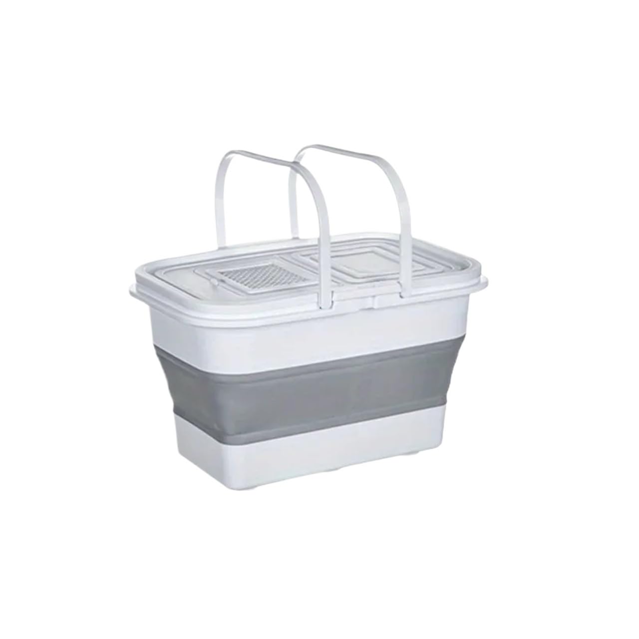 Seau Pliant de pêche en Plein air 13l, Seau vadrouille Domestique, Stockage Lavage Voiture, adapté aux Voyages 1 pièce pour Les Voyages La Randonnée(Grey)