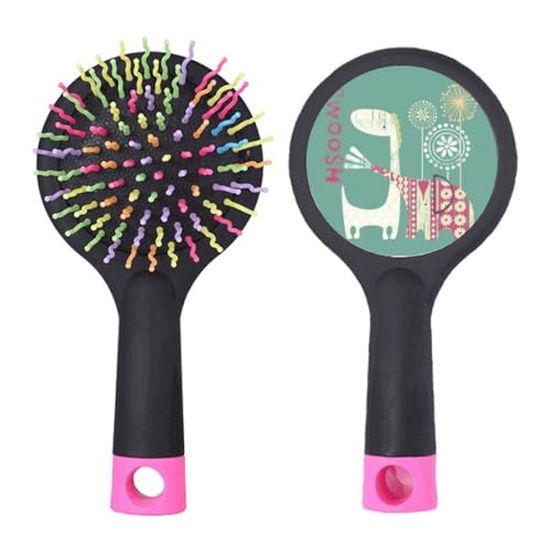 Brosse démêlante anti-nœuds Girafe Éléphant Vert sans douleur