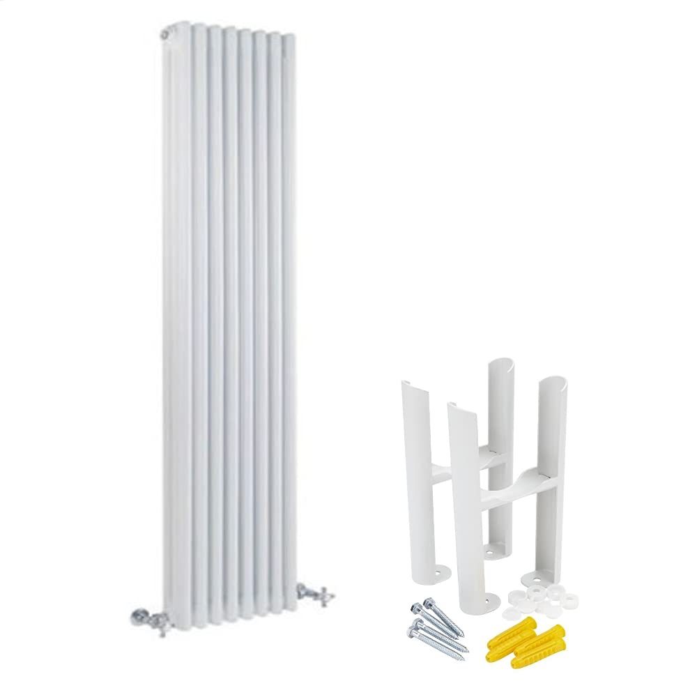 Milano Windsor White Cast Iron Style Vertical Triple Column Radiator Feet - 1800mm x 380mm