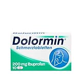 Dolormin Schmerztabletten – bei Schmerzen und Fieber – wie Kopf-, Zahn- und Regelschmerzen – 10 Tabletten