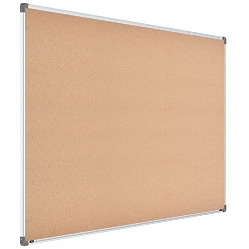 Image of Scholar Art Metis 4x8 Feet Cork Board for Office, Home & School | High Strength Natural Cork + High Density Soft Board for Pinning Photos, Sticky Notes & Reminders