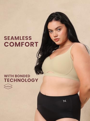 Image of Everyday Seamless T Shirt Bra for Women | Full Coverage,Wire-Free and Soft Padded Bra | Wide Straps Provides Gentle Lift and Support | Smart Airflow Reduce Underboob Sweat Perfect Cup Sizes A,B,C