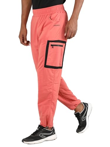 Image of CHKOKKO Men's Regular Fit Mid Rise Designer Track Pant Lower with Pocket