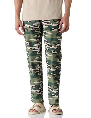 Image of Amazon Brand - Symbol mens 100% Cotton Pyjama /Lounge Pants |Regular Fit | Printed | Available in Plus Sizes