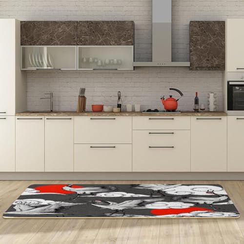Tapis de cuisine antidérapants et lavables | Set de 2 confort sécurisé