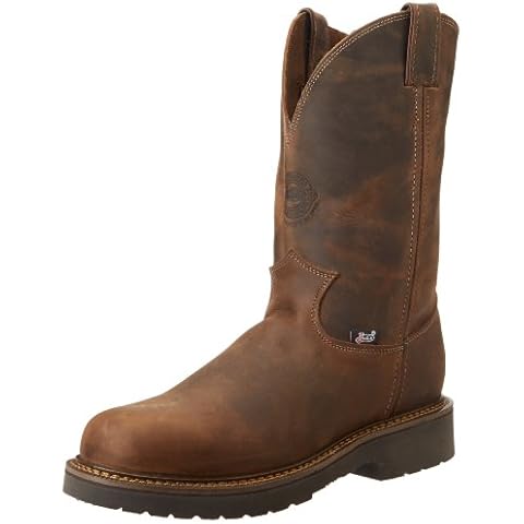 Justin Original Work Boots U.S.A. Men's J-Max 11" Pull-On Boot,Rugged Bay Gaucho,8.5 D US Cover