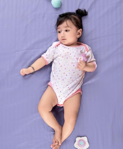 Image of Mi Arcus Organic Cotton Multi Color Baby Tiny Tog Romper Unicorn-(Pack of 2)