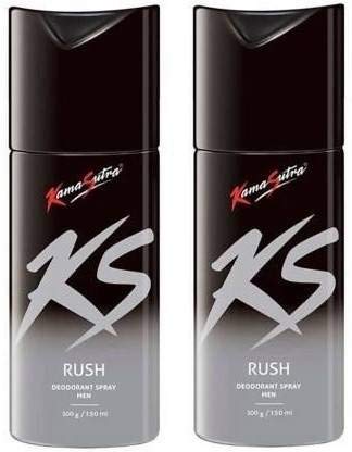 Kama Sutra Rush Deodorant Spray for Men (Pack of 2)