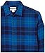 Amazon Essentials Men's Long-Sleeve Flannel Shirt, Black Blue Plaid, Large