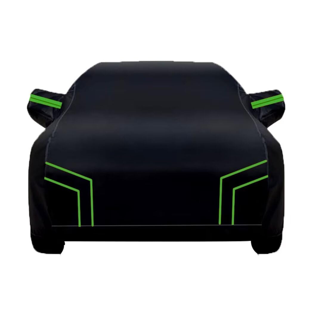 genérico Funda Coche Impermeable Compatible con BMW 3 Series F34 GT 2013-2016, Cubierta de Coche a Prueba de Viento/Nieve (Black Green)