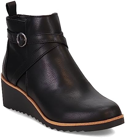 LifeStride Womens Zinfandel Ankle Boot, Black, 9 Wide US | Image 3