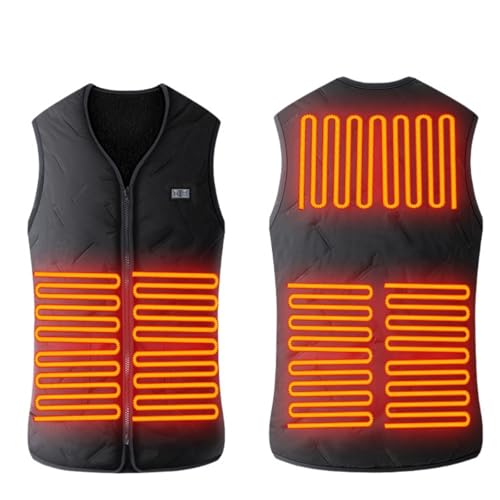 Heated Vest for Men Women Sleeveless Heating Puffer Jacket USB Electric Heated Jacket Lightweight Warm Coat Outwear