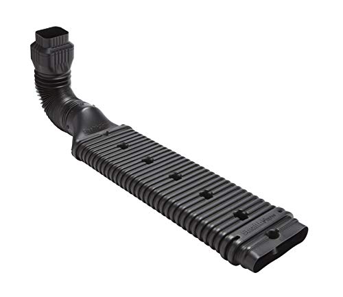 Amerimax StealthFlow 4.75 in. H x 7.25 in. W x 38 in. L Black Vinyl K Downspout Extension