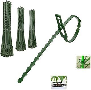 AFASOES 220 Pcs Adjustable Plant Ties, Green Garden Twist Ties Plastic Cable Ties Set Flexible Garden Plant Ties Plastic Garden Ties for Gardening, Tree, Plant, Shrub Support (13cm/17cm/23cm)