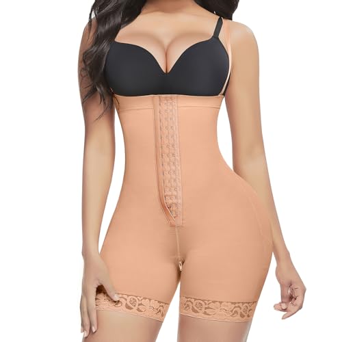 Lover-Beauty Fajas Colombianas Strapless Tummy Control Shapewear for Women Body Shaper Butt Lifter Open Bust Rose Gold XX-Large