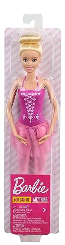 Barbie Ballerine Poupée Danseuse Aux Cheveux Blonds, avec Tutu Rose Et Pointes, Jouet pour Enfant, GJL59