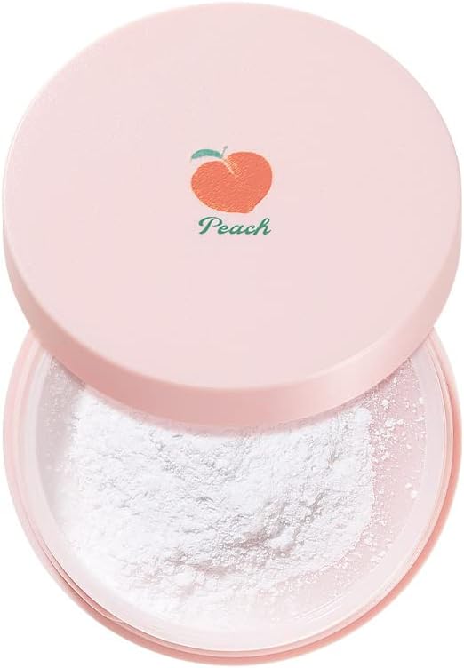 SKINFOOD Peach Cotton Multi Finish Powder 5g - Korean Peach Extract & Calamin Sebum Control Face Powder - Silky Setting Powder - Setting Powder for Oily Skin - Sweet Peach Scent for Soft Skin
