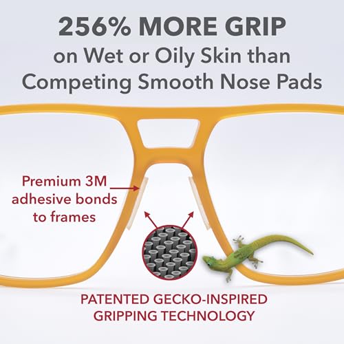 Image of Setex Gecko Grip Ultra-Thin 0.6mm Anti Slip Eyeglass Nose Pads 15 Pr. Clear