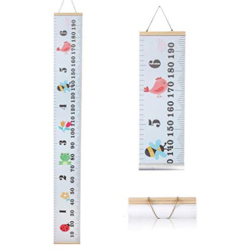 Kindermeetlat, meetlat voor kinderen, groeimeter, ontwerp voor het meten van kinderen vanaf de geboorte tot de groei, geschikt voor kinderkamerdecoratie (200 cm × 20 cm)