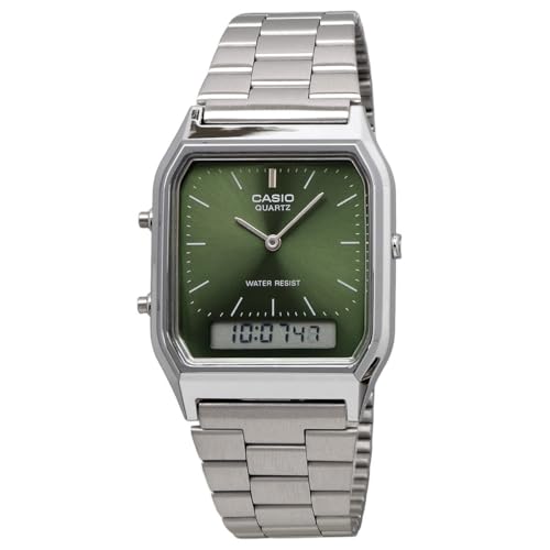 [カシオ] CASIO アナデジ ANA-DIGI クオーツ 腕時計 ヴィンテージシリーズ AQ-230A-3AMQY ユニセックス デュアルタイム グリーン 海外モデル [並行輸入品] 商品画像3