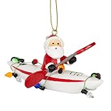 Santa Claus Paddling in A Kayak Christmas Tree Outdoor Lovers Ornament