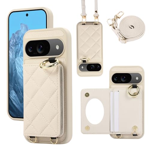 Coque Google Pixel 10 Pro XL antichoc mince étui blanc miroir anneau support intégral