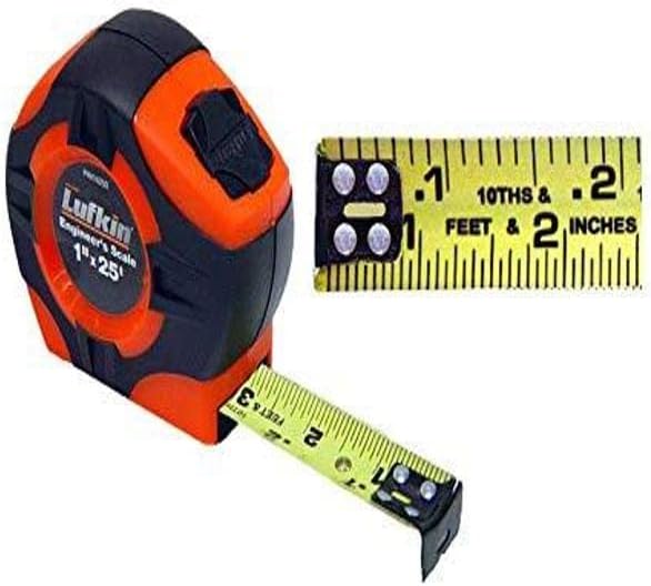 Bon Tool Lufkin PHV1425D Engineer's Power Tape 25'Foot by 1-Inch Hi-Visibility