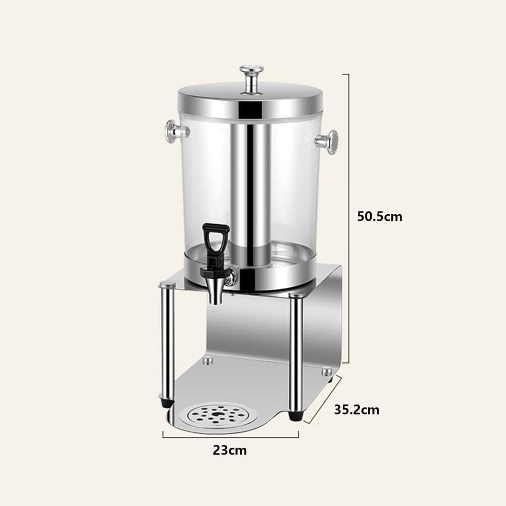 Beverage Dispenser Hot Cold Drink Dispenser with Ice Container and Stainless Steel Drip Trays for Party Buffet(8L)