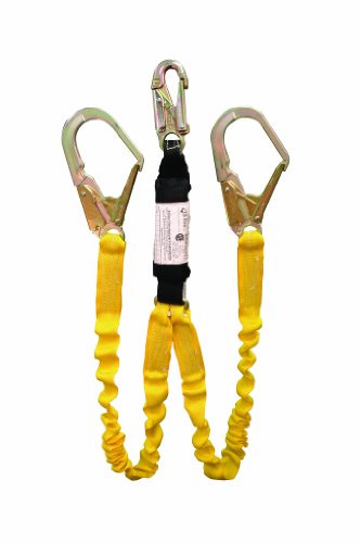Elk River 36897 Flex-Zorber Energy-Absorbing 2 Leg Nylon/Polyester Web Lanyard with Zsnaphook and Zrebarhook, 3600 lbs Gate, 6' Length x 1-1/2
