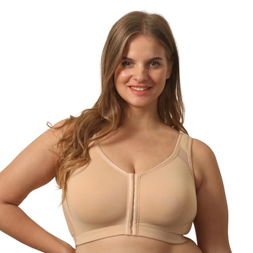 Image of SOIE Women Front Closure Full Coverage Non Padded Non Wired Posture Correction Bra