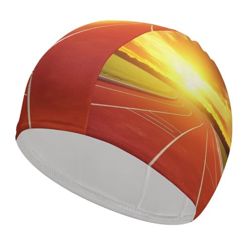Gorro de natación de Estilo campestre francés de Alta Elasticidad, Antideslizante, Impermeable, para Adultos, para Cabello Largo, para Mujer.