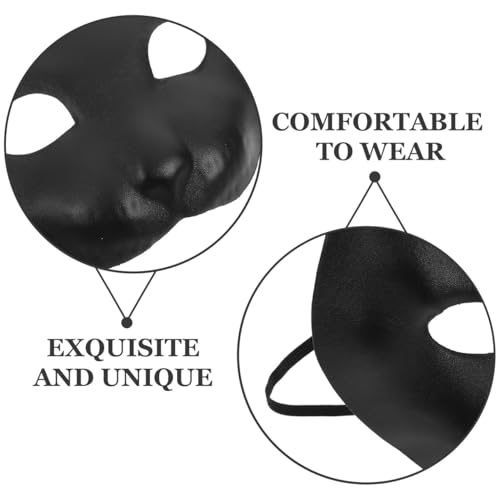 Ciieeo Black Lightweight Panther Cosplay Mask: Animal Masquerade Face Cover for Halloween Themed Events and Party Use Comfortable Fit EVA Design Lightweight - Image 3