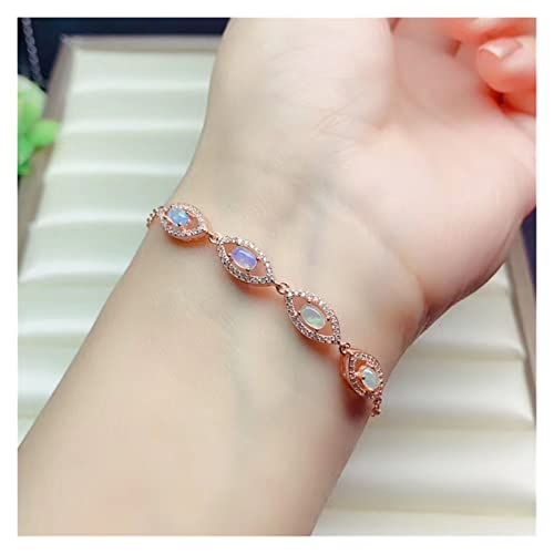 Bracelet Opale véritable en Argent 925, le cadeau d'anniversaire idéal en Mode Naturelle