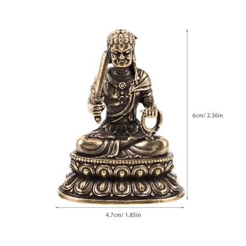 Estatua pequeña de Buda decorativa de cobre 6 cm miniatura 5