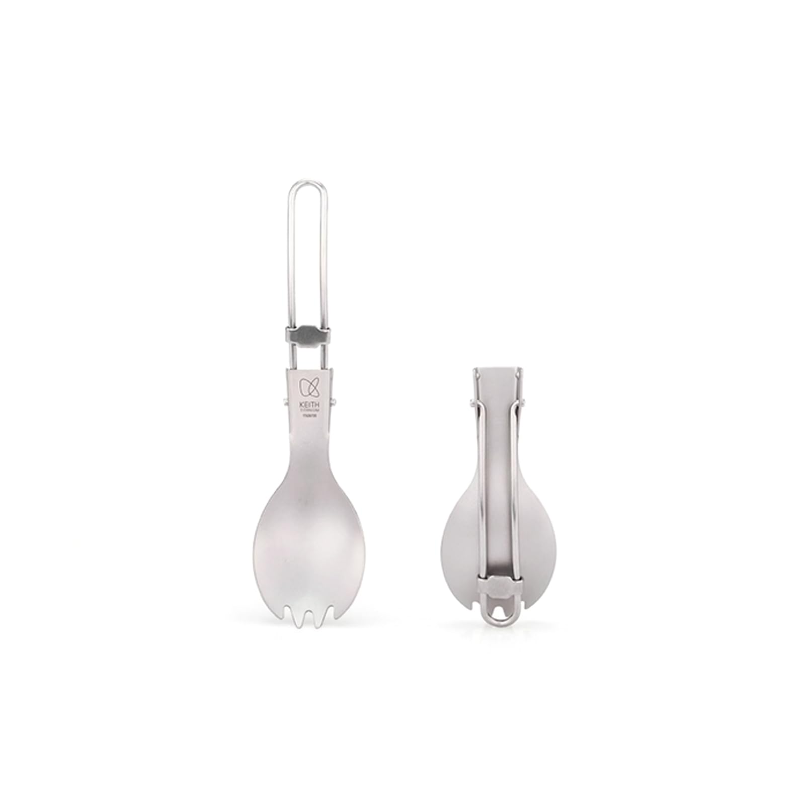 KEITH Titanium Folding Spork Outdoor Camping Tableware Titanium Cutlery