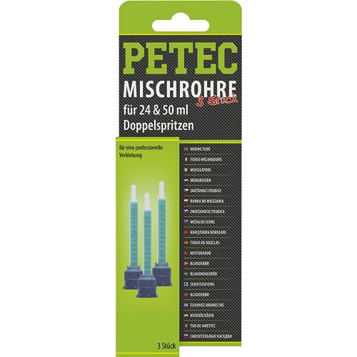 Petec 98603 statyczna rurka do mieszania 3 strzykawek, 24 ml i 50 ml